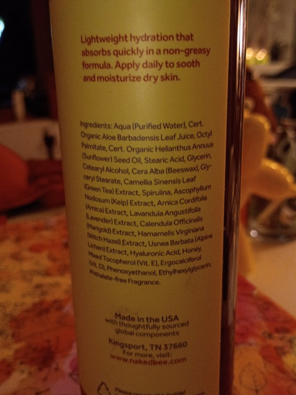 12oz Orange Blossom Honey Hand and Body Lotion The Naked Bee - Picture 3 of 5
